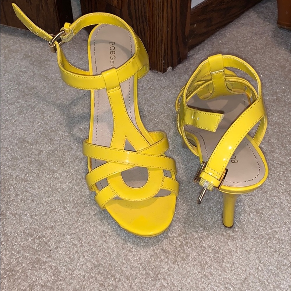 BCBG yellow heels